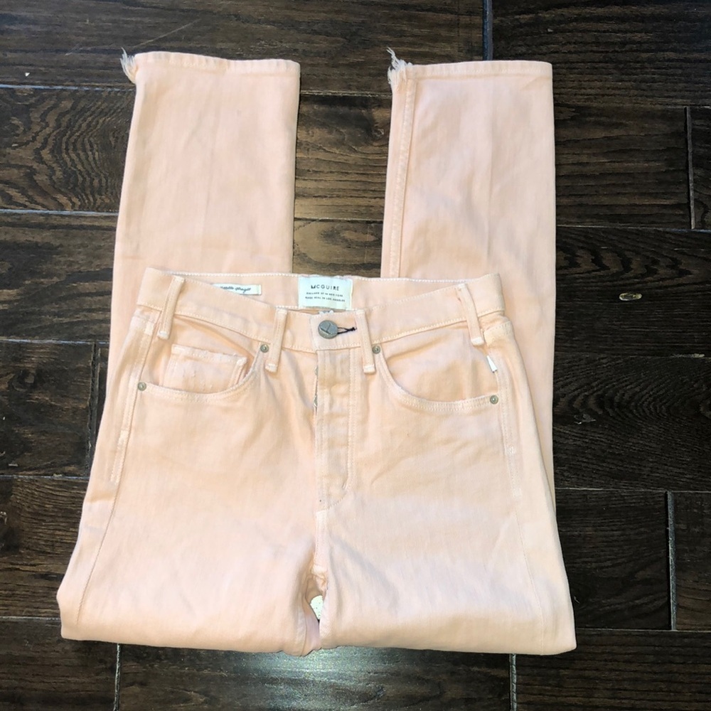 MCGUIRE Denim Valletta straight jeans raw hem size 24